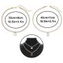 Masiter Glitter Rhinestone Necklace Layered Pendant Choker Crystal Tennis Chain Party Costume Jewelry for Women and Girls