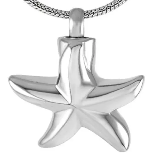Lacetas Keepsakes Sea Starfish Collection Cremation Urn Jewelry Necklace Pendant Memorial Ashes Holder