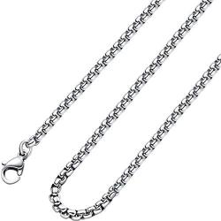 2mm-7mm 16-38In Stainless Steel Rolo Chain Necklace Crude Chain Necklace for Men Women Jewelry
