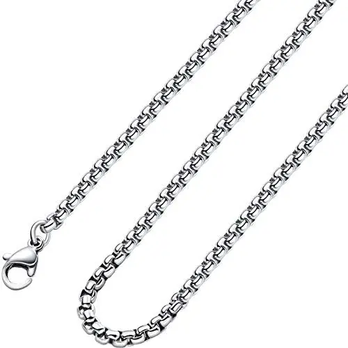2mm-7mm 16-38In Stainless Steel Rolo Chain Necklace Crude Chain Necklace for Men Women Jewelry 2mm-7mm 16-38In Stainless Steel Rolo Chain Necklace Crude Chain Necklace for Men Women Jewelry