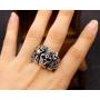 Stainless Steel Gothic Skull Vintage Antique Style Biker Rings Cocktail Party Rings Comfort Fit Size 7-11