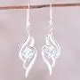 NOVICA Blue Topaz .925 Sterling Silver Dangle Earrings, Dazzling Gleam NOVICA Blue Topaz .925 Sterling Silver Dangle Earrings, Dazzling Gleam