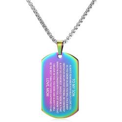 JF.JEWELRY Personalized Gifts for Daughter from Mom Charm Heart Pendant Necklace for Girls & Boys Stainless Steel Necklace 20-26 Inches