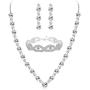 JOERICA Crystal Bridal Jewelry Set for Women Rhinestone Necklace Bracelet and Earrings Set for Wedding Bridesmaid