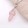 Paialco Jewelry Hand Wired Healing Crystal Point Chakra Pendant Necklace