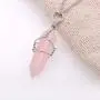 Paialco Jewelry Hand Wired Healing Crystal Point Chakra Pendant Necklace Paialco Jewelry Hand Wired Healing Crystal Point Chakra Pendant Necklace