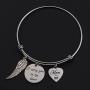 Gzrlyf Memorial Bracelet Loss Memorial Gifts I Carry You in My Heart Jewelry Sympathy Gifts Remembrance Mom Dad Gift