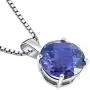 14 Karat White Gold Round Cut 2.35 Carats Created Alexandrite Pendant 14 Karat White Gold Round Cut 2.35 Carats Created Alexandrite Pendant