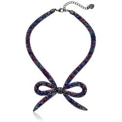 Betsey Johnson ''Dark Shadows'' Mesh Bow Necklace