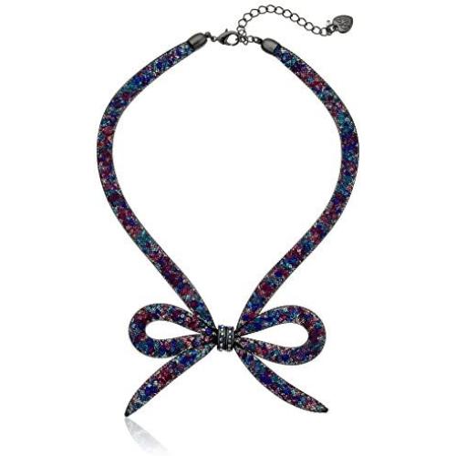 Betsey Johnson ''Dark Shadows'' Mesh Bow Necklace
