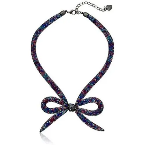 Betsey Johnson ''Dark Shadows'' Mesh Bow Necklace Betsey Johnson ''Dark Shadows'' Mesh Bow Necklace