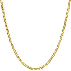LIFETIME JEWELRY Scroll Link Chain Necklace 24k Real Gold Plated for Men & Women