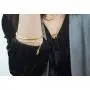 Dainty Layered Gold Chain Necklace for Women,Link Layered Circle Pendant Necklace,18k Gold Plated Womens Flat Herringbone Choker Necklaces, Girls Gold Layered Chain Jewelry Set 16 inch