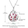 U7 Flying Ladybug Pendant Red Enamel Unique Animal Shape Photo Locket Pendant Necklace