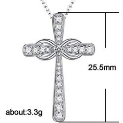 Jude Jewelers Silver Plated Infinity Love Christian Cross Religious Statement Prayer Pendant Necklace