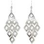 LeCalla Sterling Silver Jewelry Diamond Shape Drop Earrings for Women