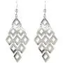 LeCalla Sterling Silver Jewelry Diamond Shape Drop Earrings for Women LeCalla Sterling Silver Jewelry Diamond Shape Drop Earrings for Women