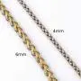 Stainless Steel 2 Tone Silver Gold Color Wheat Chain Link Bracelet 4mm 6mm 7 8 9 inches Stainless Steel 2 Tone Silver Gold Color Wheat Chain Link Bracelet 4mm 6mm 7 8 9 inches