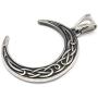 Gungneer Stainless Steel Celtic Knot Crescent Moon Pendant Necklace Irish Protection Accessories Keel Chain Jewelry