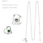 Mothers Day Birthday Gifts for Mom I Love You to the Moon and Back April May Birthstone Necklace Simulated Diamond Emerald Pearl and More stones Necklace for Her Sterling Silver