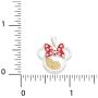 Disney Birthstone Women and Girls Jewelry Minnie Mouse Silver Plated Shaker Pendant Necklace, 18+2'' Extender
