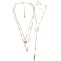 Exquisite Sequins Multilayer Pendant Necklace Multi-layer Bar Pendant Necklace Long Choker Necklace for Women Lady Girl