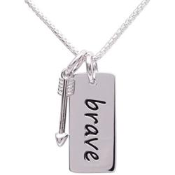 Girls Sterling Silver Pendant Bar Necklaces
