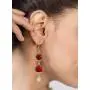 Touchstone Indian Bollywood Ancient Southern Gold Bahubali Inspired Bridal Traditional Jewelry Earrings Embellished With Faux Turquoise For Women Touchstone Indian Bollywood Ancient Southern Gold Bahubali Inspired Bridal Traditional Jewelry Earrings Embellished With Faux Turquoise For Women