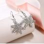 Hot Handmade Christmas Dangle Earrings & Crystal Snowflake Earrings Holiday Party Drop Earrings, Festival Gift Idea, Thanksgiving Themed Earrings Christmas Jewelry Women Girls