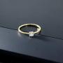 Gem Stone King 10K Yellow Gold Lab Grown Diamond Women Solitaire Engagement Ring (0.17 Ct Round G-H Color Available in size 5, 6, 7, 8, 9)
