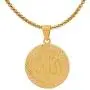 Fusamk Fashion Plated 18K Gold Allah Pendant Round Necklace,22'' Box Chain Fusamk Fashion Plated 18K Gold Allah Pendant Round Necklace,22'' Box Chain