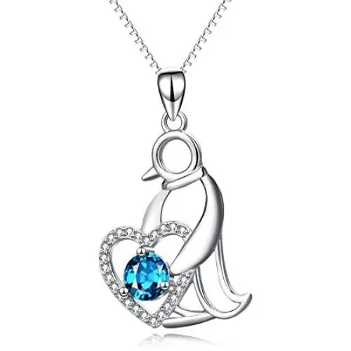 YFN 925 Sterling Silver Penguin Gifts Penguin Necklace Heart Pendant Necklace for Women Jewelry Gifts YFN 925 Sterling Silver Penguin Gifts Penguin Necklace Heart Pendant Necklace for Women Jewelry Gifts