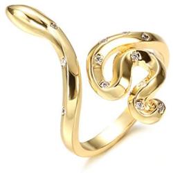 Crazy Feng Gold Snake Rings Silver Serpent Ring Snake Jewelry for Women Snake Rings for Teen Girls Punk Gothic Rings