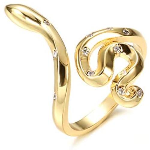 Crazy Feng Gold Snake Rings Silver Serpent Ring Snake Jewelry for Women Snake Rings for Teen Girls Punk Gothic Rings