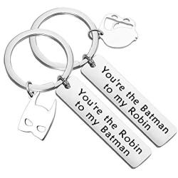 ENSIANTH You’re Robin to My Batman Keychain Set Batman Inspired Gift for BFF