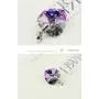 Crystalline Azuria Pendant Necklace for Women - Purple Heart Necklaces for Women with Crystals from Swarovski - 18K Gold Plated Fashion Womens Jewelry - 40cm Long Necklace - Cute Present for Girls Crystalline Azuria Pendant Necklace for Women - Purple Heart Necklaces for Women with Crystals from Swarovski - 18K Gold Plated Fashion Womens Jewelry - 40cm Long Necklace - Cute Present for Girls