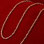 LIFETIME JEWELRY 1.2mm Twisted Cobra Chain Necklace for Women & Men 24k Gold Plated