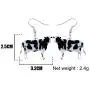 NEWEI Acrylic Anime Dairy Cattle Cow Earrings Drop Dangle Farm Animal Jewelry For Women Girl Gift Charm NEWEI Acrylic Anime Dairy Cattle Cow Earrings Drop Dangle Farm Animal Jewelry For Women Girl Gift Charm