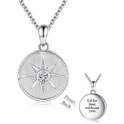 MANBU 925 Sterling Silver Cremation Jewelry for Ashes - Urn Necklace Memorial Ash Pendant Keepsake Jewelry Bereavement Gifts for Loss of a Loved One