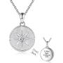 MANBU 925 Sterling Silver Cremation Jewelry for Ashes - Urn Necklace Memorial Ash Pendant Keepsake Jewelry Bereavement Gifts for Loss of a Loved One