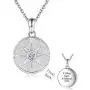 MANBU 925 Sterling Silver Cremation Jewelry for Ashes - Urn Necklace Memorial Ash Pendant Keepsake Jewelry Bereavement Gifts for Loss of a Loved One