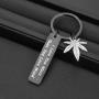 ENSIANTH 420 Gift Marijuana Jewelry I Love You More Than You Love Weed Keychain Gift for Boyfriend Valentines Day Gift