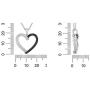 Pipa Bella 925 Sterling Silver Vintage Silhouette Wrap Heart Pendant with Natural Diamonds and Treated Black Diamonds. Pendant Necklaces for Women Girls 1/4cttw (IJ - I2 I3)