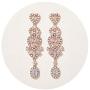 SWEETV Wedding Chandelier Earrings for Brides Women, Long Bridal Drop Dangling Earrings for Wedding Prom Pageant, Vintage style
