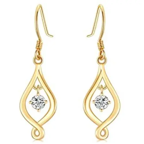 SISGEM 14K Solid Yellow Gold Infinity Love Drop Earrings Dangles for Women Moissanite Dangle Earrings Christmas Birthday Gifts for Her(Yellow, gold) SISGEM 14K Solid Yellow Gold Infinity Love Drop Earrings Dangles for Women Moissanite Dangle Earrings Christmas Birthday Gifts for Her(Yellow, gold)