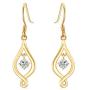 SISGEM 14K Solid Yellow Gold Infinity Love Drop Earrings Dangles for Women Moissanite Dangle Earrings Christmas Birthday Gifts for Her(Yellow, gold)