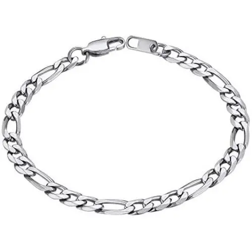 ChainsHouse Figaro Link Chain Bracelet Stainless Steel/Black/18K Gold Plated Wrist Bracelets for Men Women, 6MM-13MM, 7.5''/8.3'', Send Gift Box ChainsHouse Figaro Link Chain Bracelet Stainless Steel/Black/18K Gold Plated Wrist Bracelets for Men Women, 6MM-13MM, 7.5''/8.3'', Send Gift Box