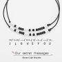 UNGENT THEM I Love You Morse Code Bracelet Couples Matching Bracelets Relationship Beads Bracelet Set Jewelry Gifts for Him and Her, Boyfriend and Girlfriend, Men Women