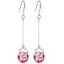 NEOGLORY Jewelry Authentic Platinum Plated Cubic Zirconia Long Fish Hook Drop Earrings for Women 2'' 6 Colors