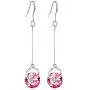NEOGLORY Jewelry Authentic Platinum Plated Cubic Zirconia Long Fish Hook Drop Earrings for Women 2'' 6 Colors